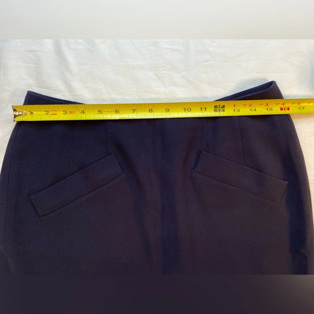 DKNY Blue Wool Mini Skirt, Vintage, Size‎ 12